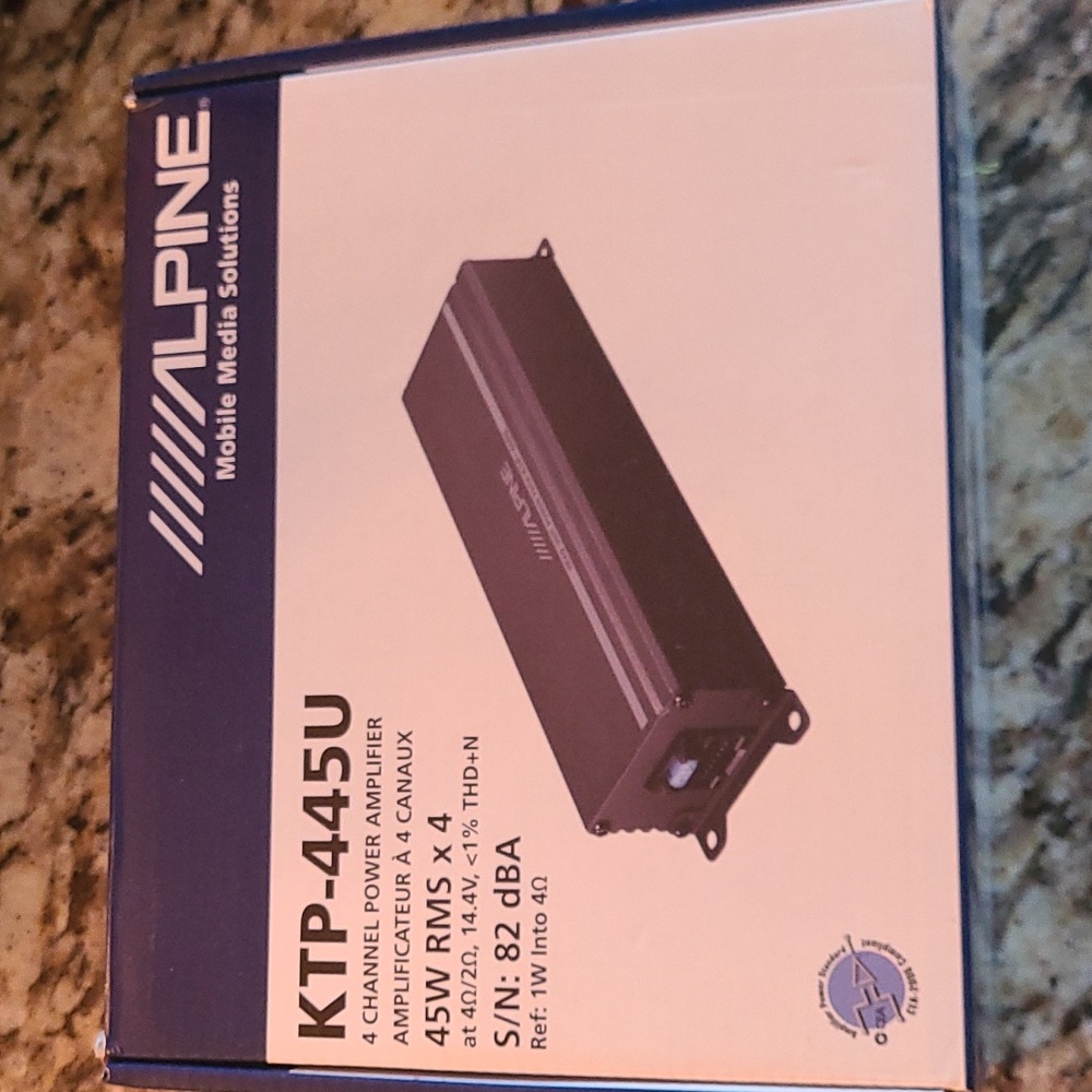 NEW AND NEVER USED Alpine 4 channel power amplifier